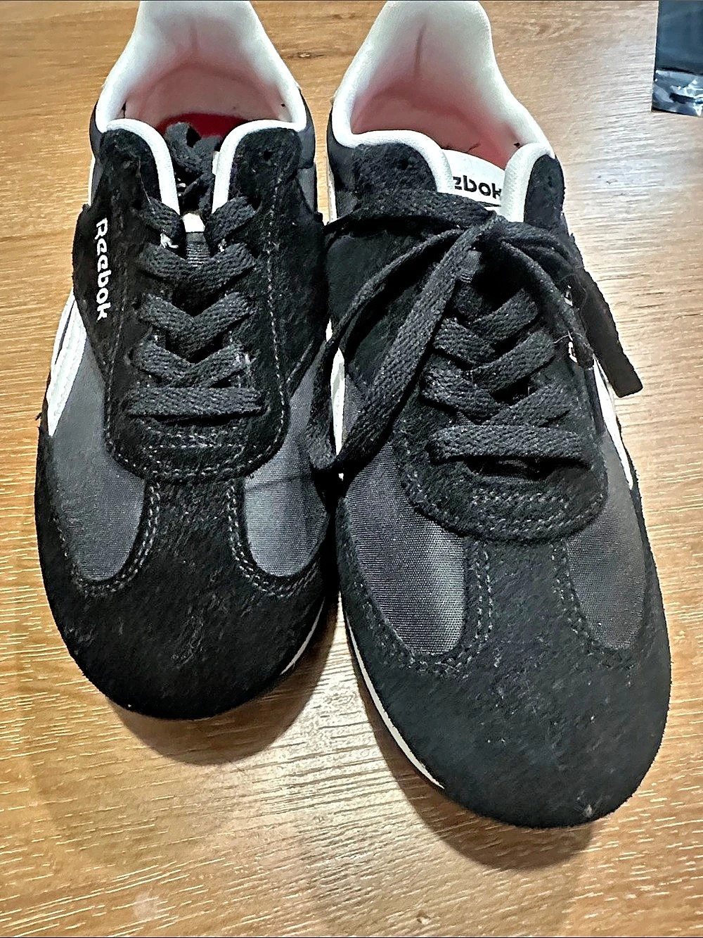 Reebok Classic Nylon Women's Black & White Sneakers